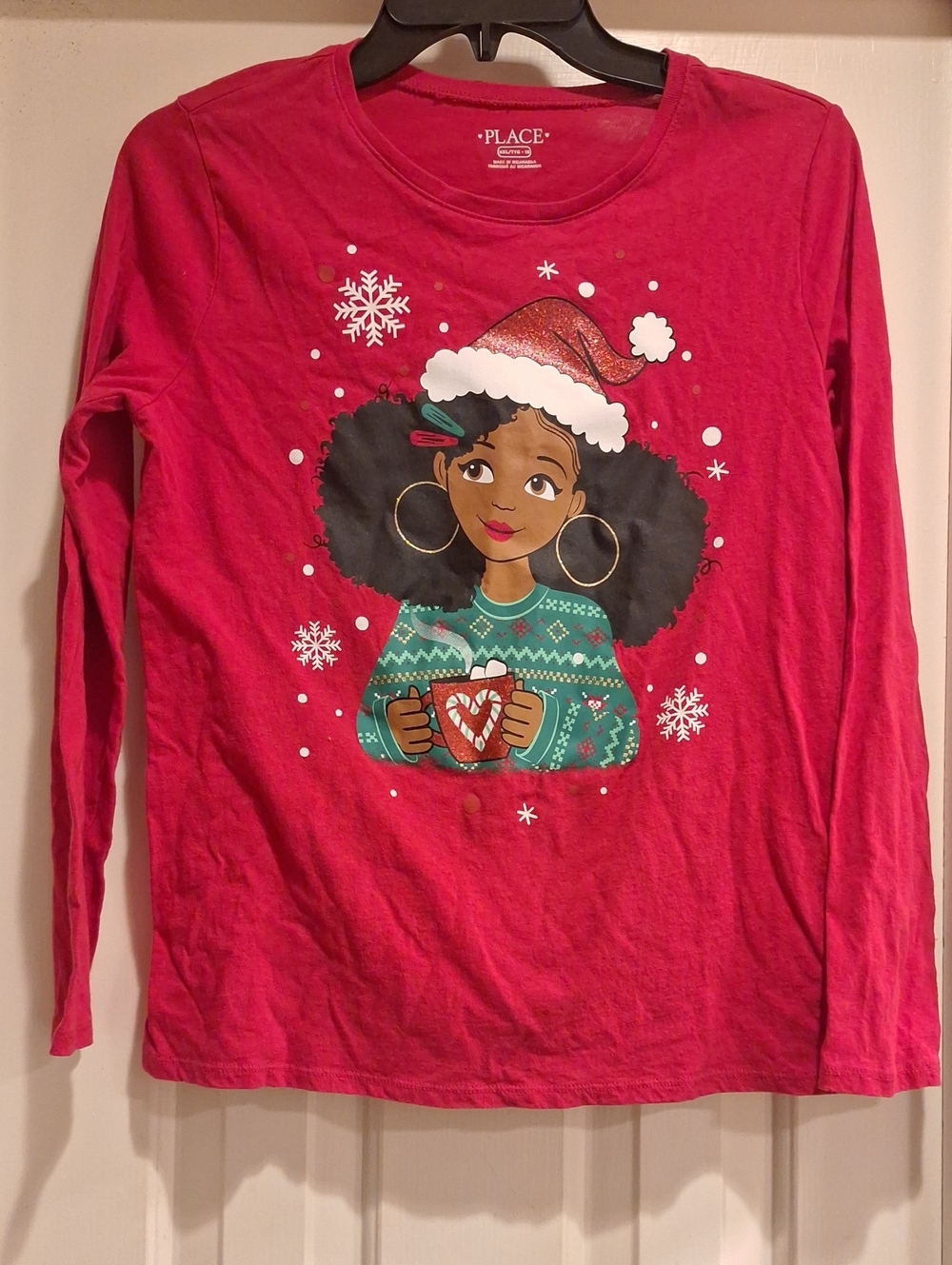 The Children's Place Red Long Sleeve Holiday Graphic Tee
